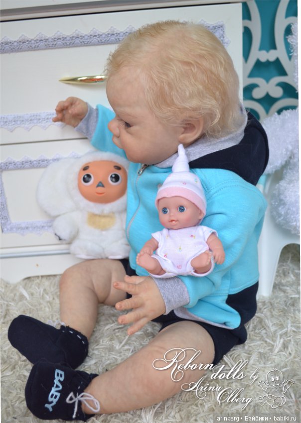 Голубоглазый мальчик реборн Арсений. Молд Grant скульптора Michelle Fagan