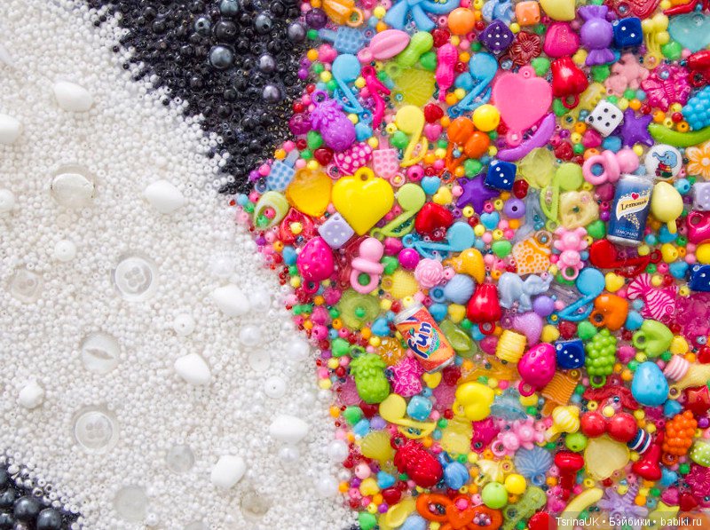 Картины из бусин и пуговиц (фото 8)