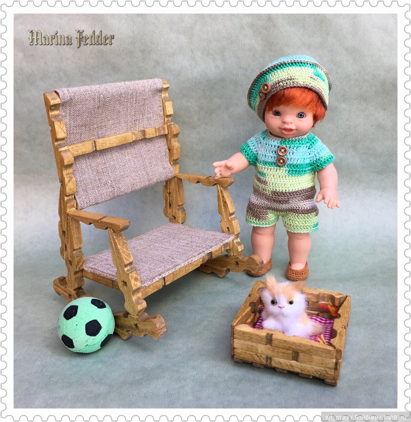 "Чьи в лесу шишки?" Мебельный гарнитур для пупсика Paola Reina (фото 3)