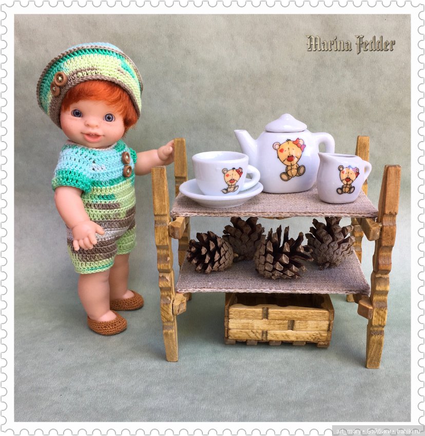 "Чьи в лесу шишки?" Мебельный гарнитур для пупсика Paola Reina (фото 4)