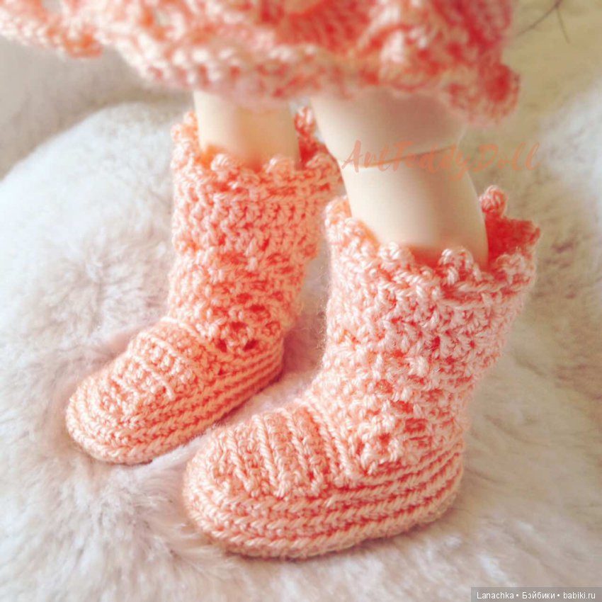 Вязаная обувь для кукол — Одежда и обувь для кукол BJD (БЖД): 1/3 (фото 2)