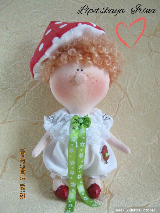 Добродушный мухоморчик с выкройкой Липецкой Ирины