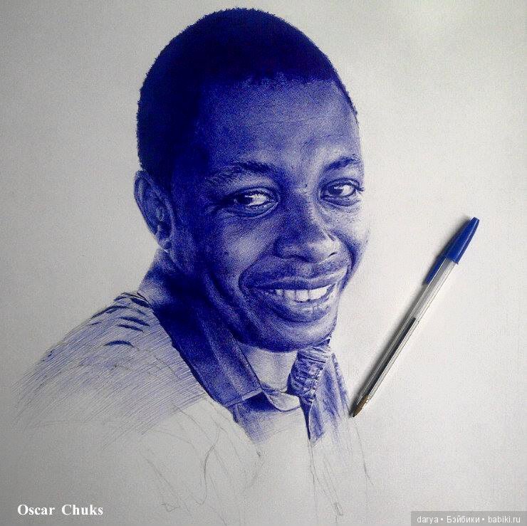 Oscar Ukonu Arts. Рисунки шариковой ручкой (фото 9)