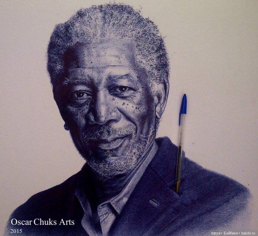 Oscar Ukonu Arts. Рисунки шариковой ручкой (фото 3)