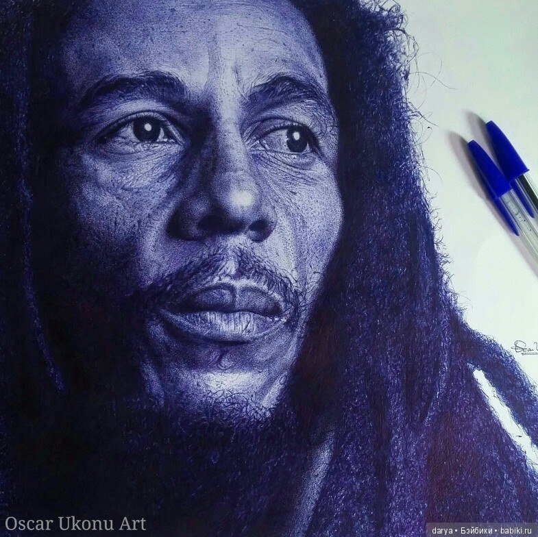 Oscar Ukonu Arts. Рисунки шариковой ручкой (фото 4)