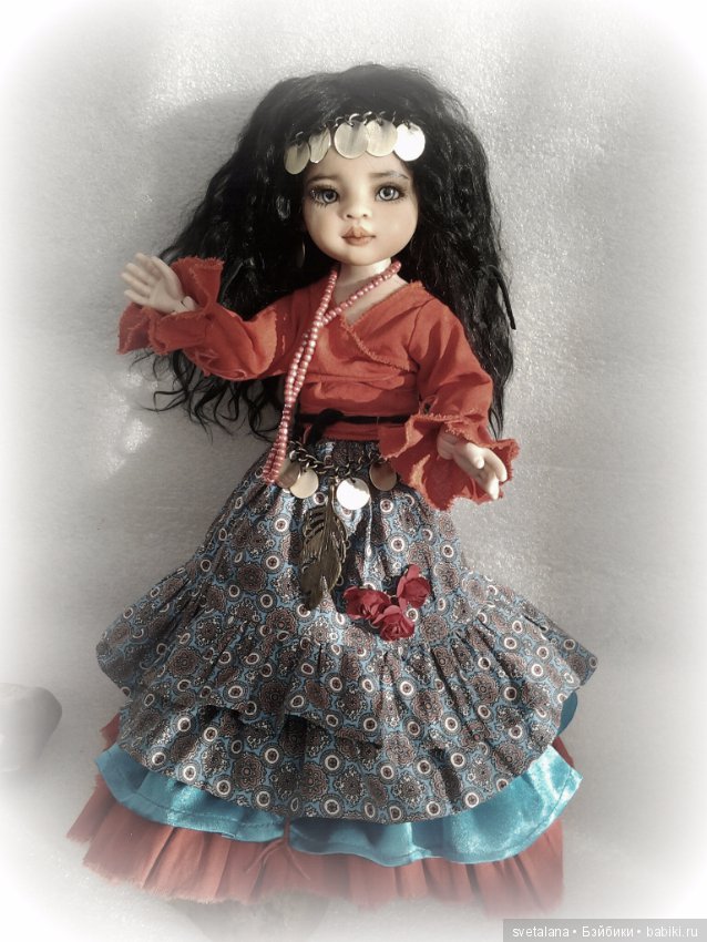 Лейла.Моя цыганочка. ООАК куколки от Паола Рейна