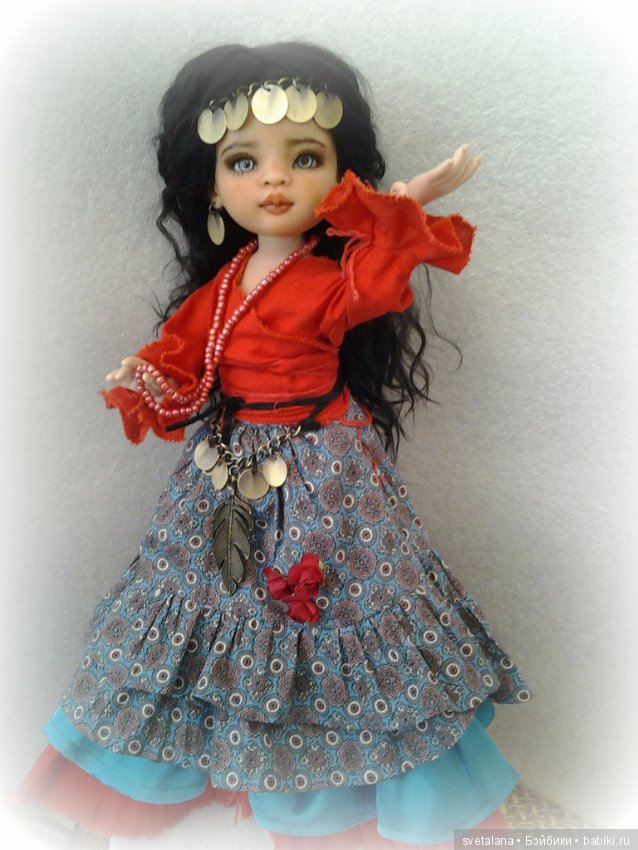 Лейла.Моя цыганочка. ООАК куколки от Паола Рейна