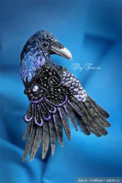 Птицы-броши мастерицы Юлии Гориной (фото 5)