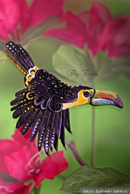 Птицы-броши мастерицы Юлии Гориной (фото 7)