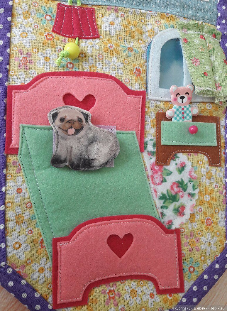 Кукольный домик-сумочка из фетра. Еще один вариант текстильной игрушки для маленькой принцессы (фото 7)
