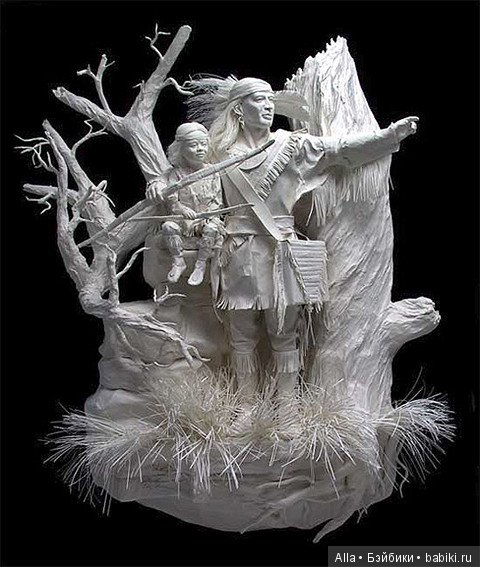 Дикий Запад из бумаги — Авторские куклы из дерева (фото 9)