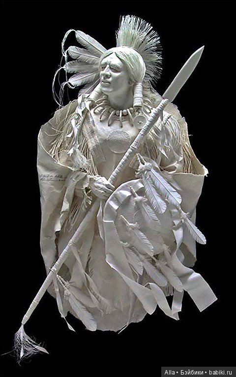 Дикий Запад из бумаги — Авторские куклы из дерева (фото 3)