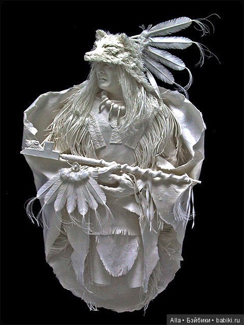 Дикий Запад из бумаги — Авторские куклы из дерева (фото 5)