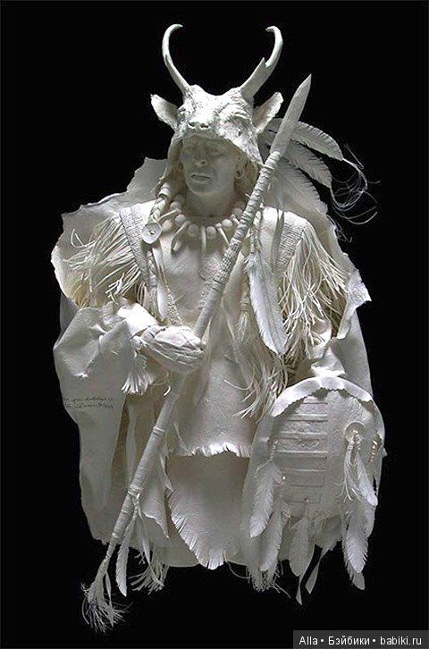 Дикий Запад из бумаги — Авторские куклы из дерева (фото 4)