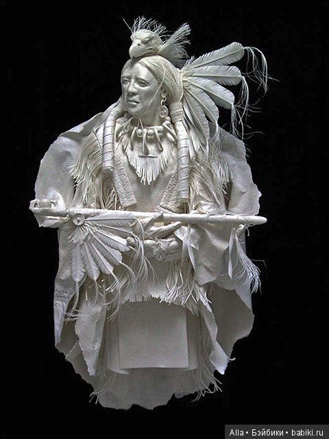 Дикий Запад из бумаги — Авторские куклы из дерева (фото 10)