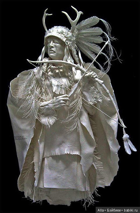 Дикий Запад из бумаги — Авторские куклы из дерева (фото 8)