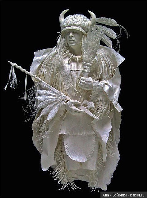 Дикий Запад из бумаги — Авторские куклы из дерева (фото 2)