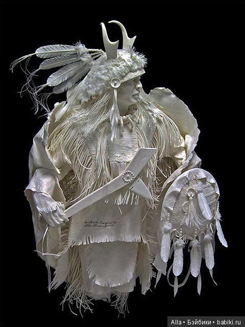 Дикий Запад из бумаги — Авторские куклы из дерева