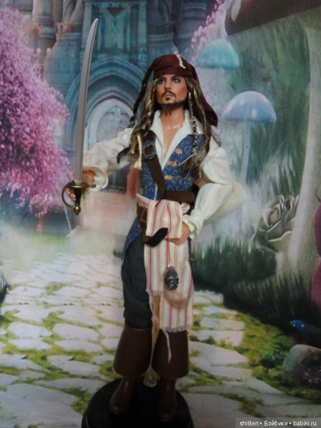 100 кукла капитан Джек Воробей