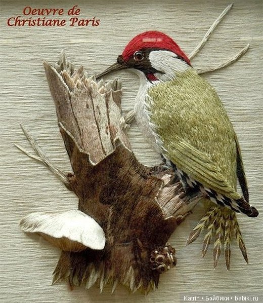 Красивая объемная вышивка Christiane Paris