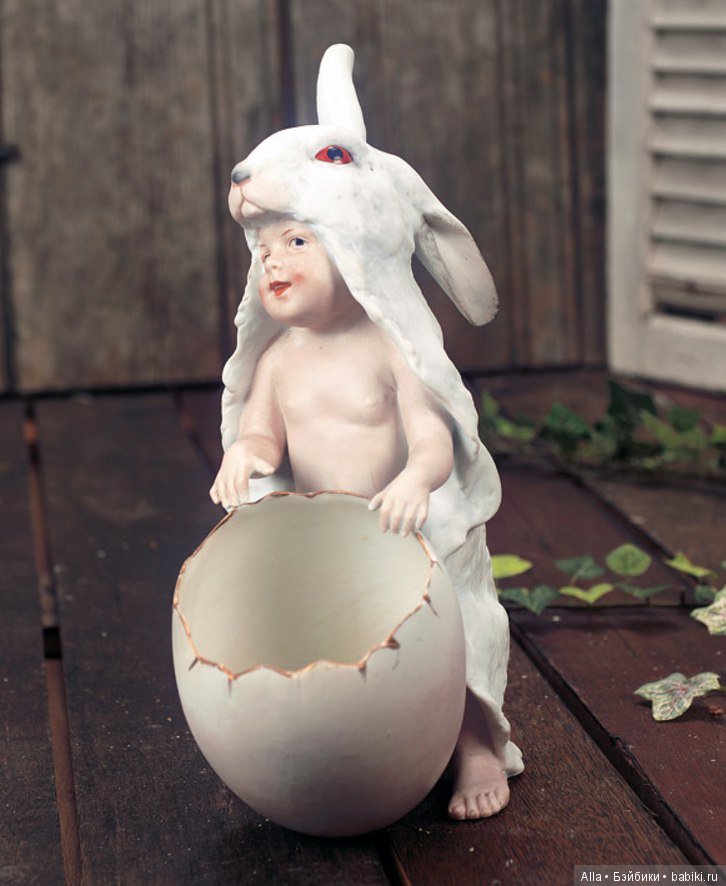 Фарфоровые пасхальные конфетницы от Gebruder Heubach