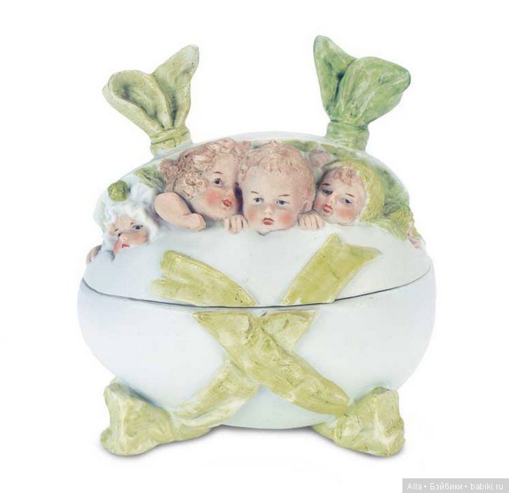 Фарфоровые пасхальные конфетницы от Gebruder Heubach (фото 5)
