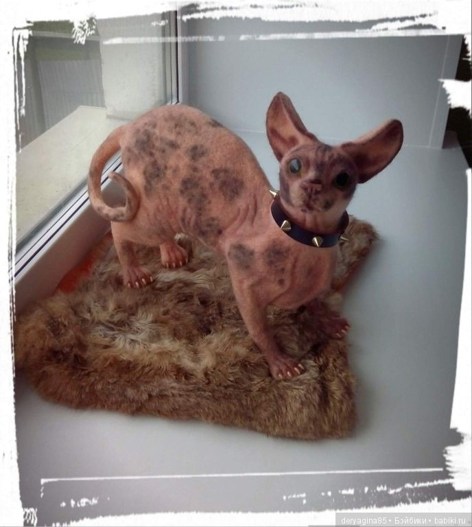 Мои сфинксы — Валяные игрушки из шерсти: сухое валяние (фото 5)