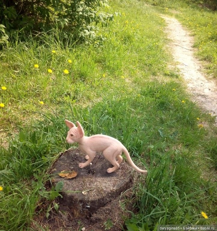 Мои первые сфинксы — Валяные игрушки из шерсти: сухое валяние (фото 4)