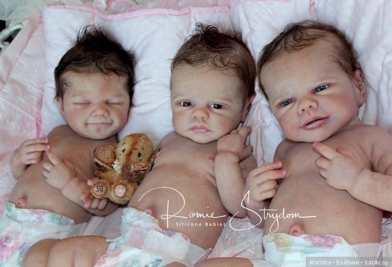 Силиконовые малышки скульптора Romie Strydom: Brielle, Brynlea and Mckayla