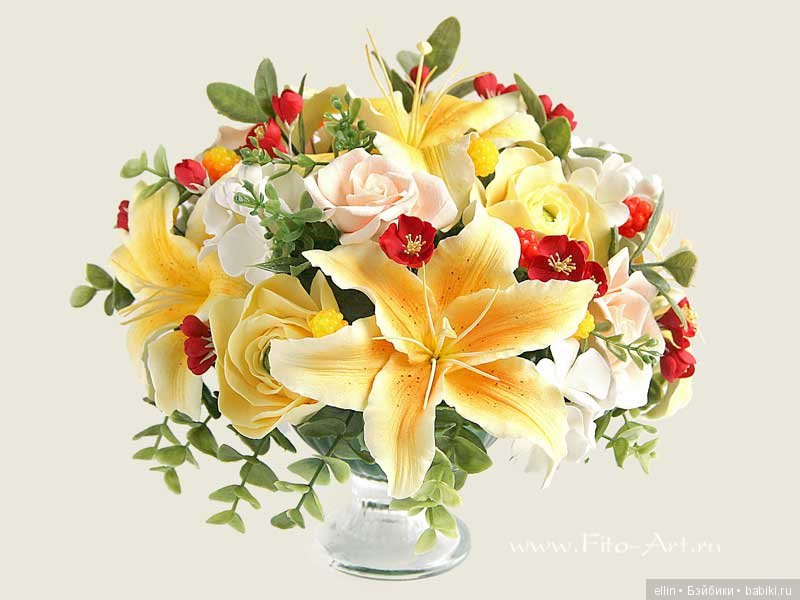 Рукотворная красота. Цветы из холодного фарфора