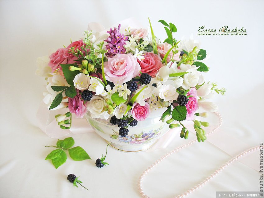 Рукотворная красота. Цветы из холодного фарфора (фото 4)