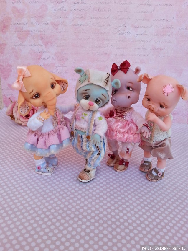 Ребятки- зверятки — Авторские миниатюрные куклы: лепка