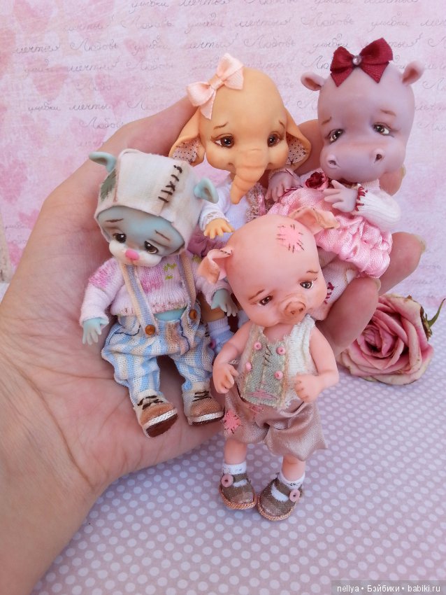 Ребятки- зверятки — Авторские миниатюрные куклы: лепка (фото 3)