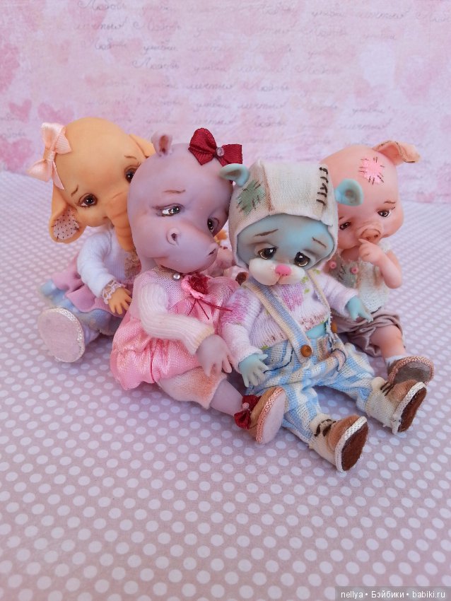 Ребятки- зверятки — Авторские миниатюрные куклы: лепка (фото 2)