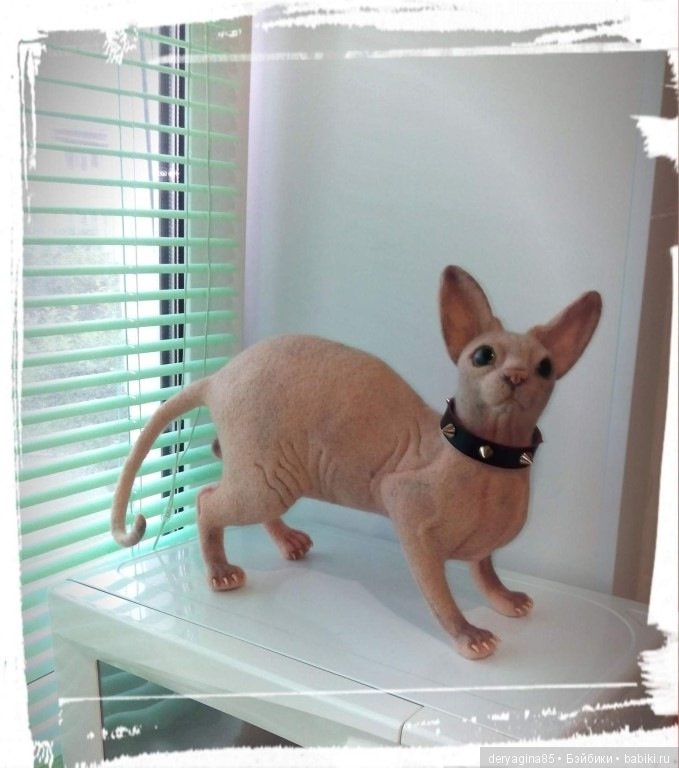 Сфинкс — Валяные игрушки из шерсти: сухое валяние (фото 3)