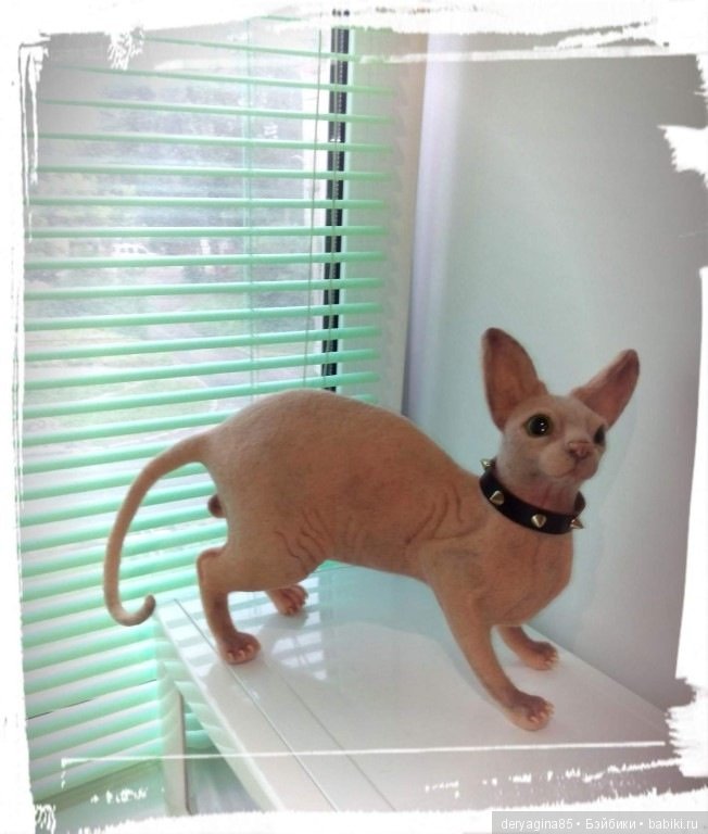 Сфинкс — Валяные игрушки из шерсти: сухое валяние (фото 5)