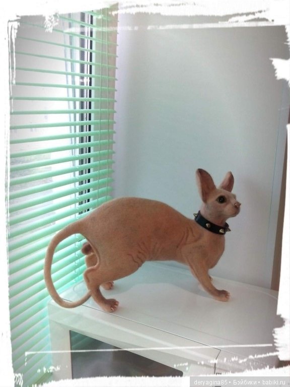 Сфинкс — Валяные игрушки из шерсти: сухое валяние (фото 4)