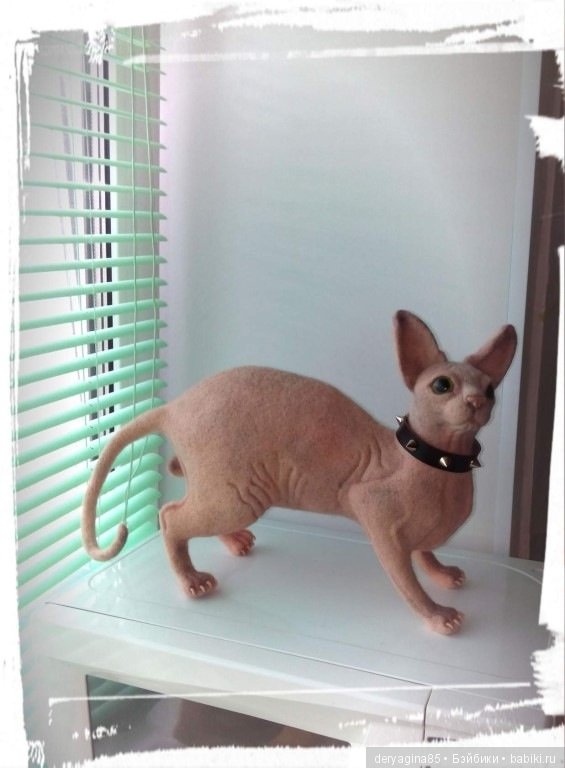 Сфинкс — Валяные игрушки из шерсти: сухое валяние (фото 2)