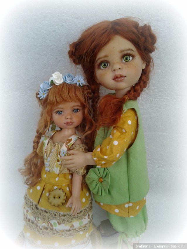 Ксюша и Луша. Сестрички-солнышки. ООАК Паола Рейна (фото 5)