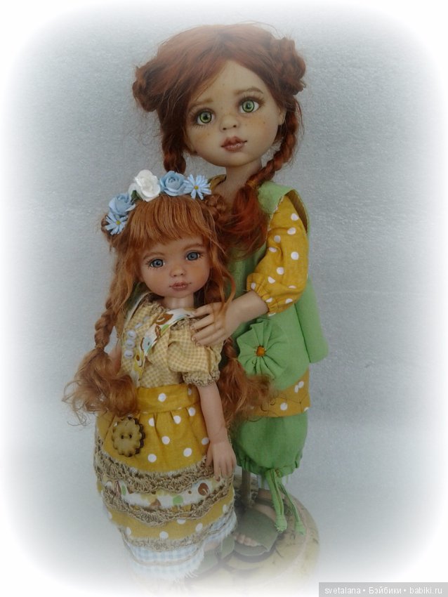 Ксюша и Луша. Сестрички-солнышки. ООАК Паола Рейна