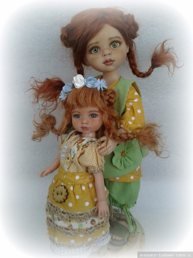 Ксюша и Луша. Сестрички-солнышки. ООАК Паола Рейна