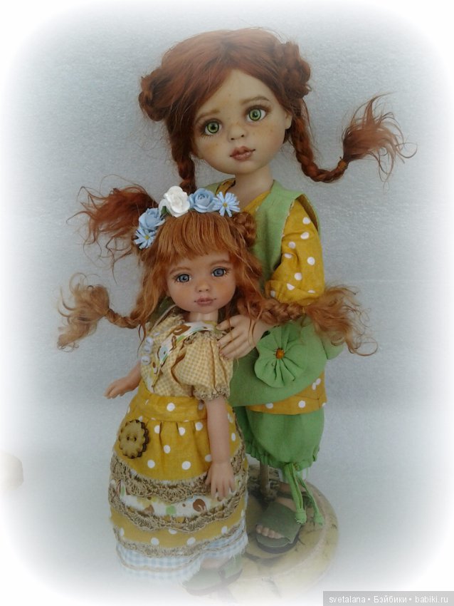 Ксюша и Луша. Сестрички-солнышки. ООАК Паола Рейна (фото 3)