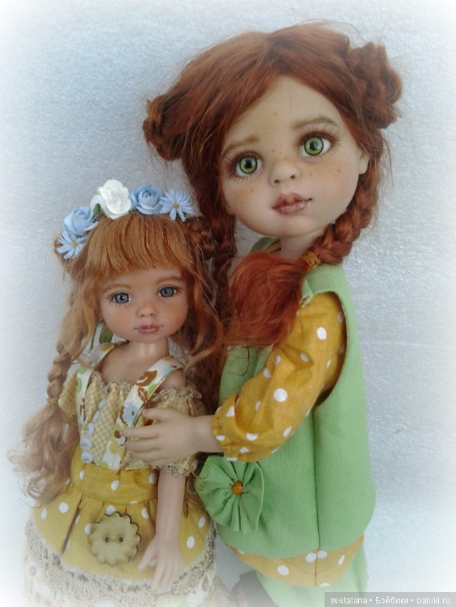 Ксюша и Луша. Сестрички-солнышки. ООАК Паола Рейна (фото 2)