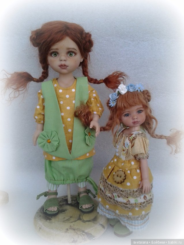 Ксюша и Луша. Сестрички-солнышки. ООАК Паола Рейна