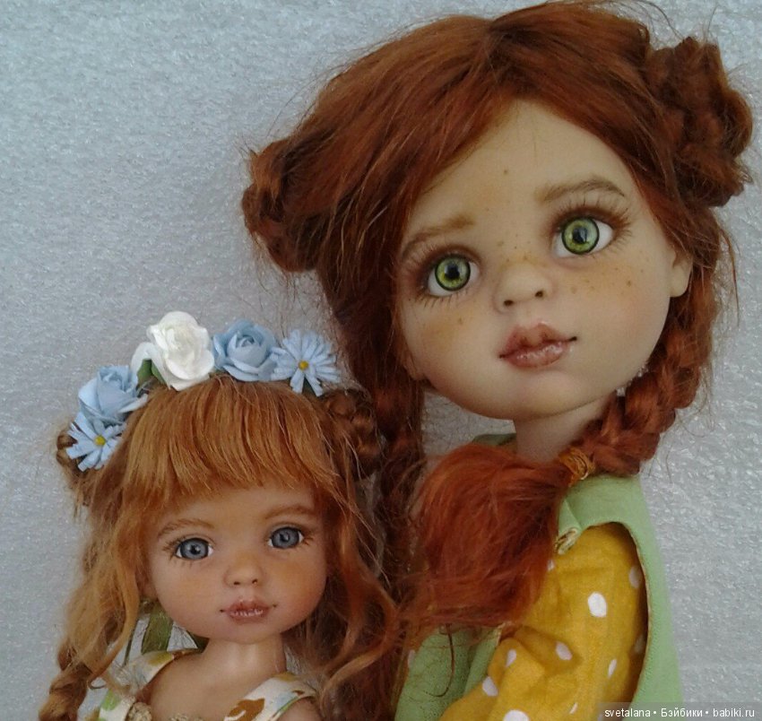 Ксюша и Луша. Сестрички-солнышки. ООАК Паола Рейна