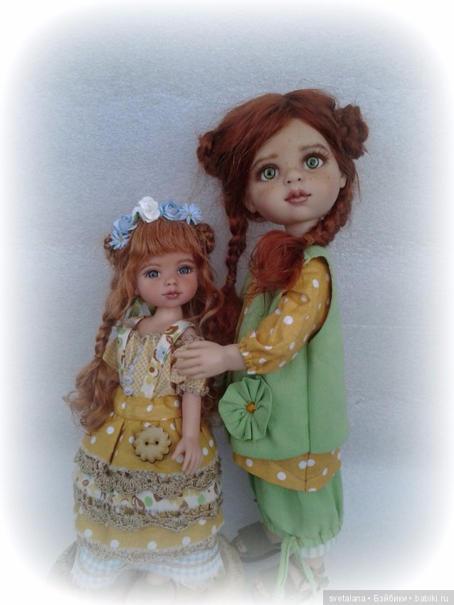 Ксюша и Луша. Сестрички-солнышки. ООАК Паола Рейна