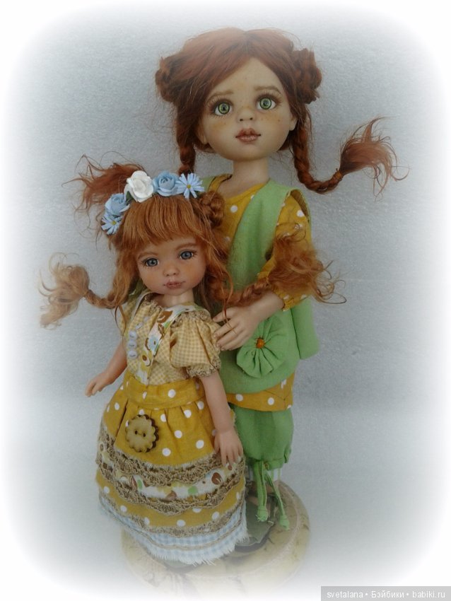 Ксюша и Луша. Сестрички-солнышки. ООАК Паола Рейна (фото 10)