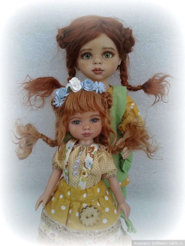 Ксюша и Луша. Сестрички-солнышки. ООАК Паола Рейна