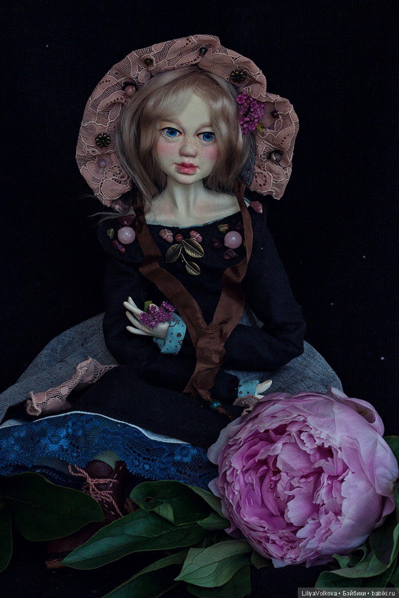 Виолетта. Авторская коллекционная подвижная кукла (фото 2)