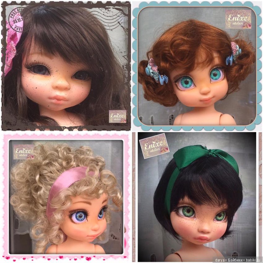 Авторские мейки кукол Disney Pricess от Enixe Atelier